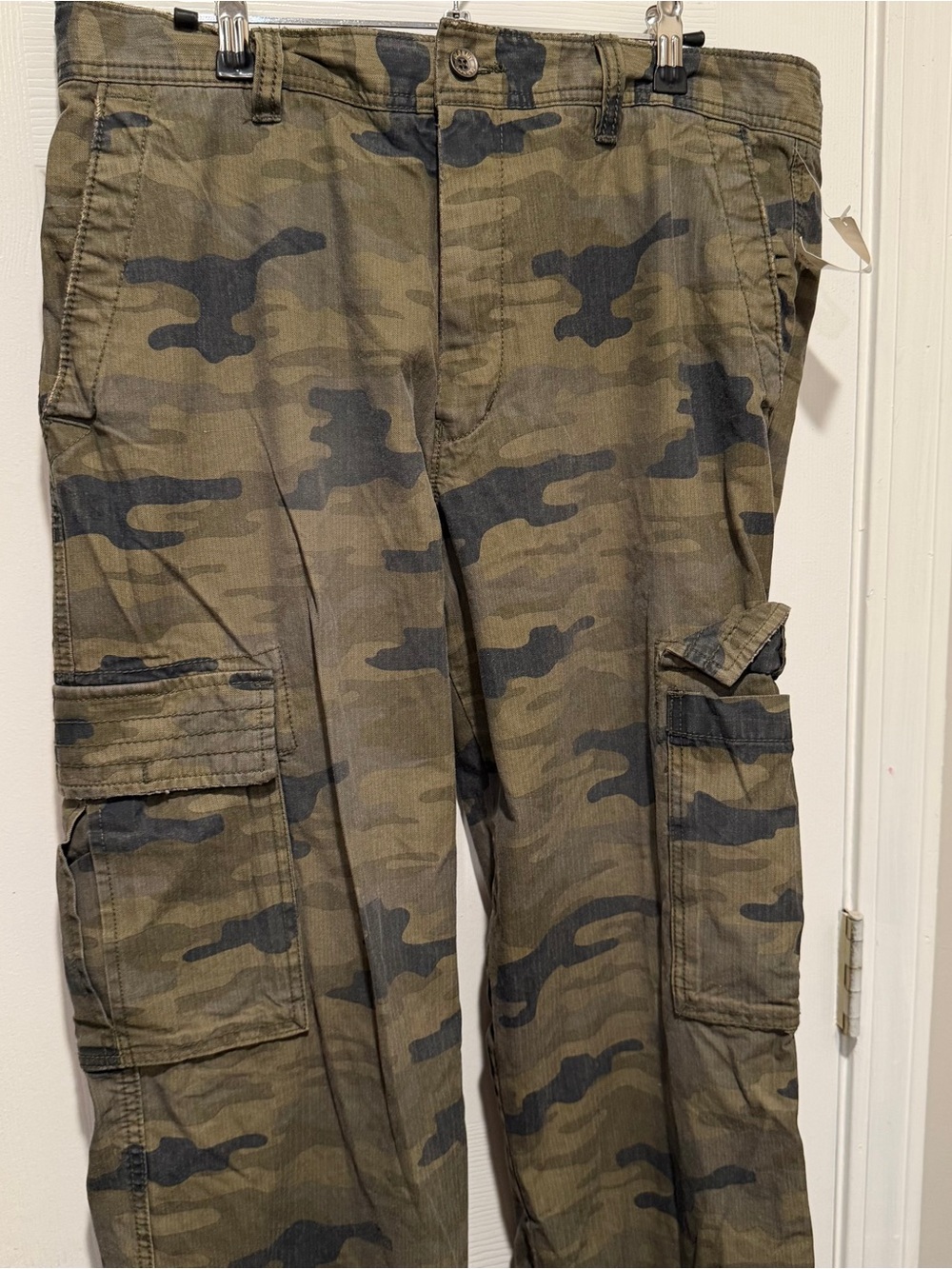 Old Navy Camo Cargo Pants Men’s 34x34 Green Military Utility Cotton Straight